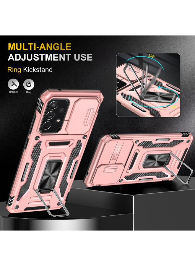S-TOP Case For Samsung Galaxy A52 5G/4G Armor PC + TPU Camera Shield Phone Case - Image 4
