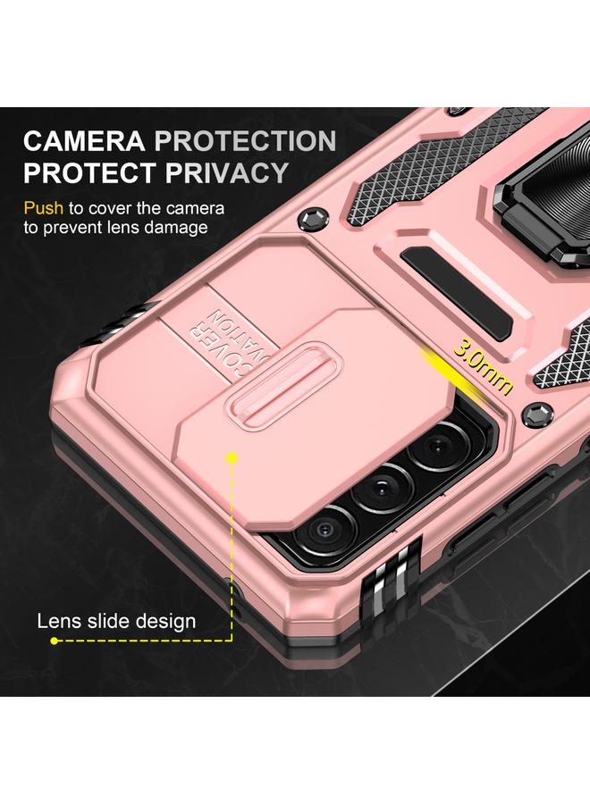 S-TOP Case For Samsung Galaxy A52 5G/4G Armor PC + TPU Camera Shield Phone Case - Image 5
