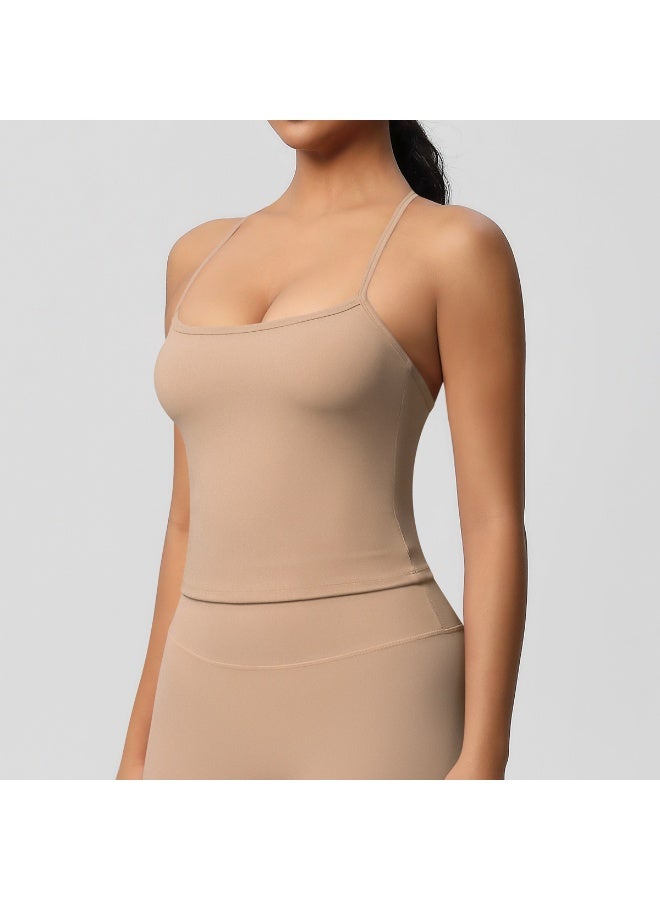 كوينج Beautiful Back Yoga Suit Quick Drying Top Running Sports Vest Slim Fit Fitness Suit Yoga Clothing Sportwear Woman Top - Image 2