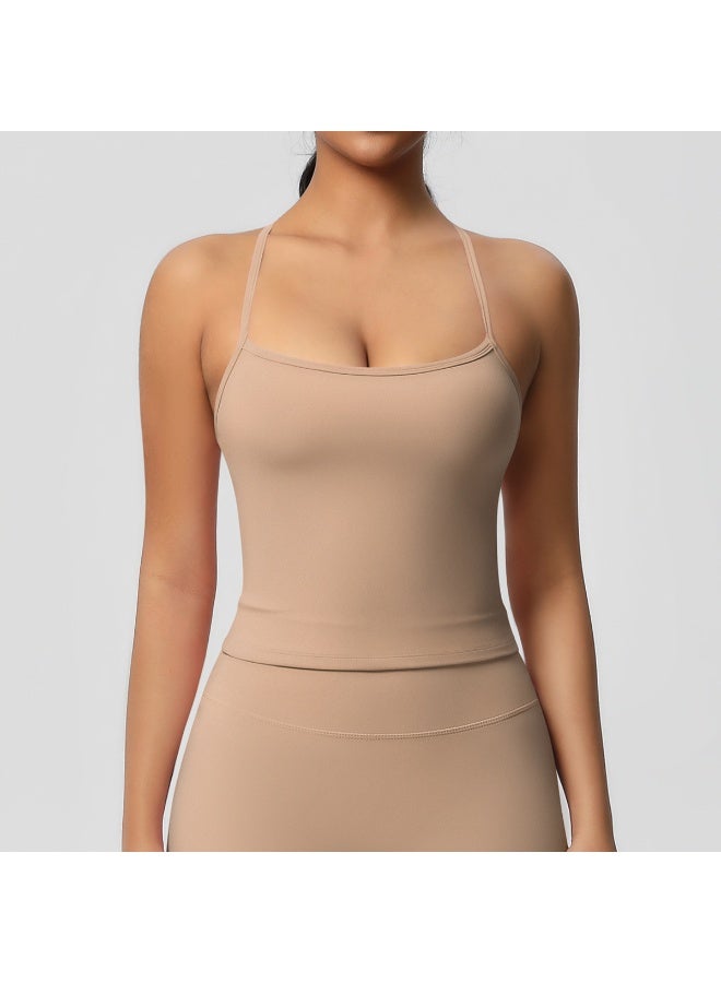 كوينج Beautiful Back Yoga Suit Quick Drying Top Running Sports Vest Slim Fit Fitness Suit Yoga Clothing Sportwear Woman Top - Image 1