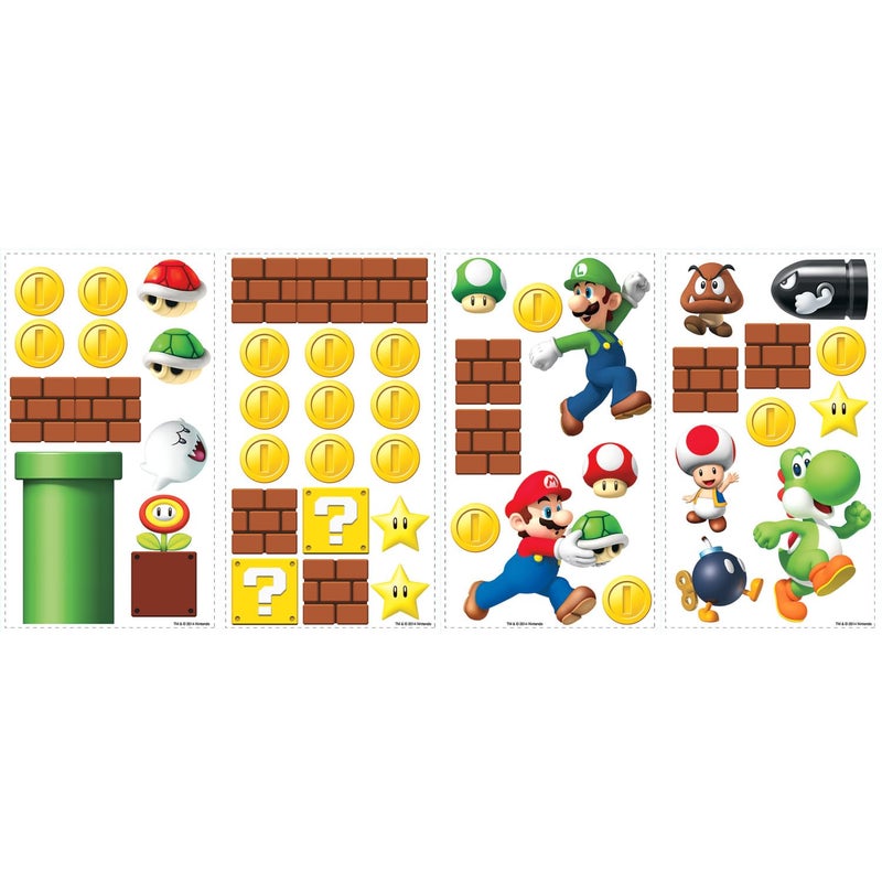 RoomMates RMK2351SCS Nintendo New Super Mario Bros Build a Scene Peel and Stick Wall Decals, Multicolored - Image 5