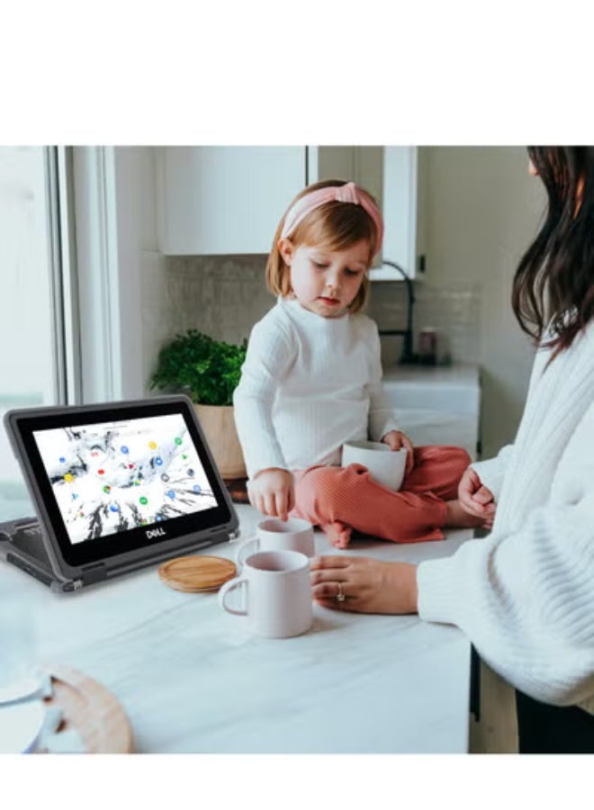 GULFLINK Hard Shell Case Cover with Kickstand Shockproof Function For Dell, Chrome book 3100/3110 11.6 inch Grey - Image 4