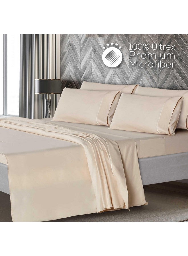 Mueller Mueller Luxury 6 Piece Queen Sheet Set - Ultra-Soft 1800 Series, Cooling & Breathable Hotel Quality Bed Sheets, Deep Pocket up to 16" - Hypoallergenic, Wrinkle-Resistant, Oeko-TEX, Cream  - Image 3