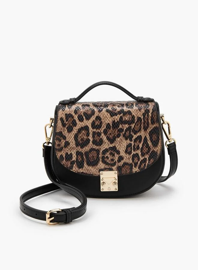 Celeste Animal Print Crossbody Bag with Detachable Strap