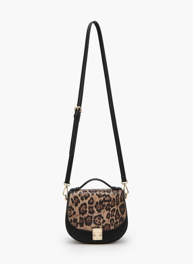 Celeste Animal Print Crossbody Bag with Detachable Strap