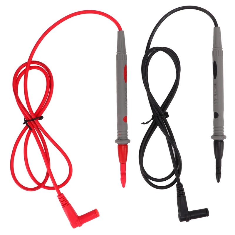 Multimeter Test Wire Set, 5pcs 1000V 10A, Red Black, Flexible PVC Silicone Cords - Plated, Stable Contact for Accurate Measurement - Image 5