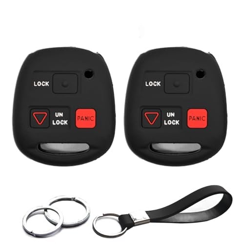 INFIPAR 2pcs Compatible with Lexus GX470 LX470 RX300 Toyota FJ Cruiser Land Cruiser Key Fob Cover Case Key Chain Protector Shell Holder - Image 1