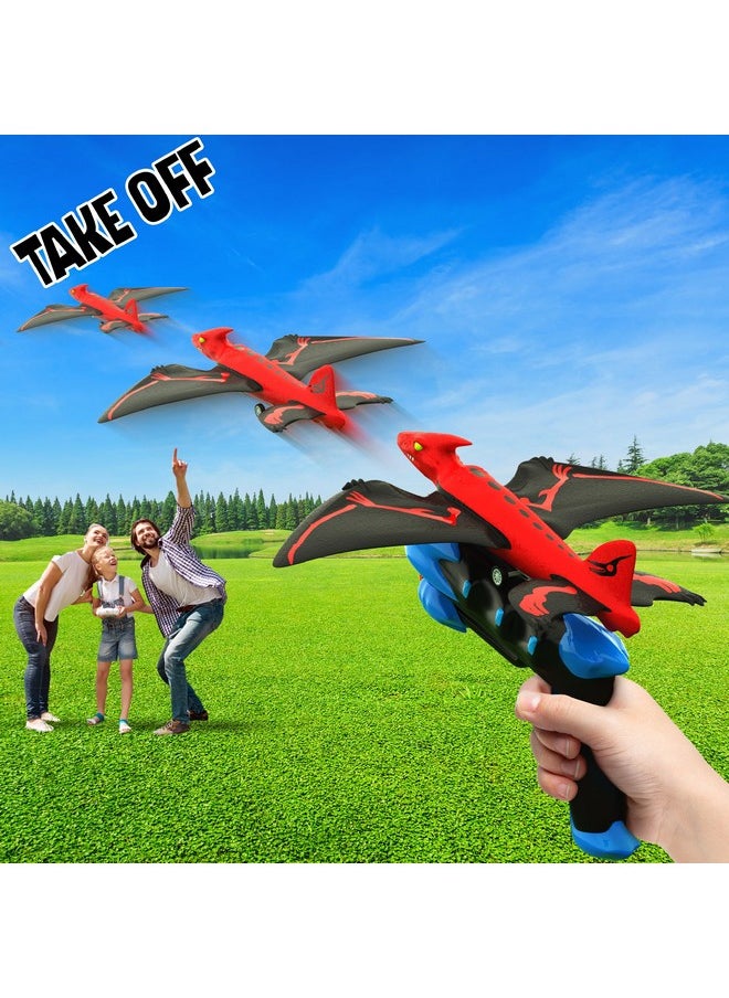 MindSprout Dino Launchers - Airplane Toys For Kids Age 3-7 - Outdoor Family Fun With Dinosaur Toys  - Image 3