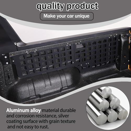 Lcojicep Side Bed Molle Panel Compatible with Ford Ranger 2023 2024+，Short Bed Truck Bed Panel Rear Storage Organizer Cargo Shelf Rack Replacement Accessories (Style A,Right) - Image 4