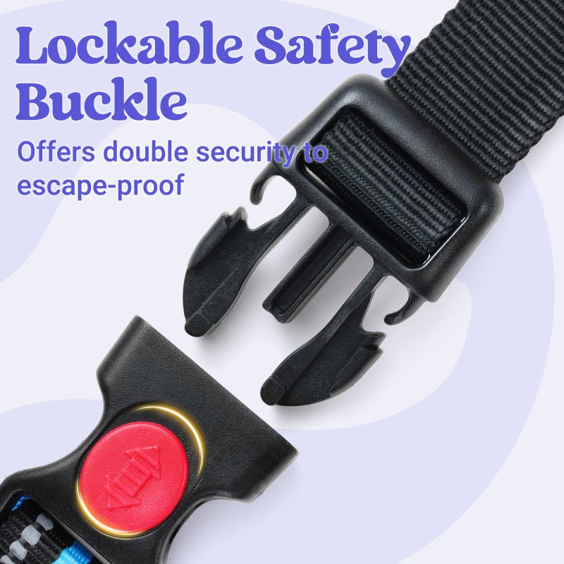 rabbitgoo Dog Harness Medium Sized, No Pull Pet Harness with Soft Padded Handle, Adjustable Reflective Vest with 3 Buckles, Easy Walking Harness with 2 Leash Clips, Light Blue, M - Image 4