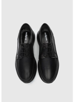 eclipse Black Leather Men's Shoes  - Image 4