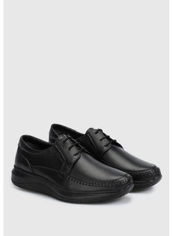 eclipse Black Leather Men's Shoes  - Image 3
