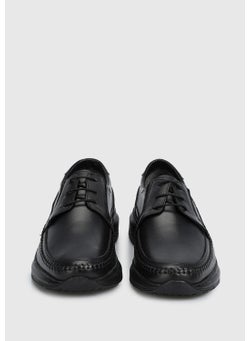 eclipse Black Leather Men's Shoes  - Image 5