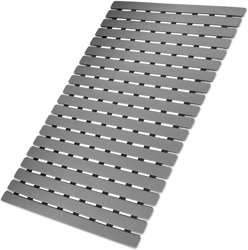 MBOSS Bathtub Mat Non Slip Shower Mat for Inside Shower Suction Cups Design and Drain Holes 275 X 157 Inch Bathroom Essentials Safe Easy to DIY Cut Soft and EcoFriendly Materials
