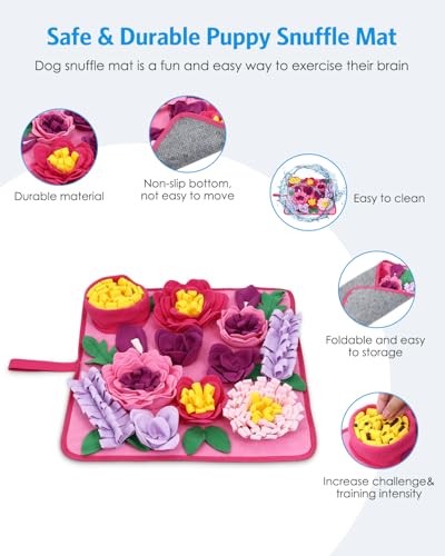AMIR Snuffle Mat for Dogs, Dog Snuffle Mat, Slow Feeding Sniff Mat for Dogs Encourages Foraging Skills, Reduces Stress, and Aids in Training - Image 5