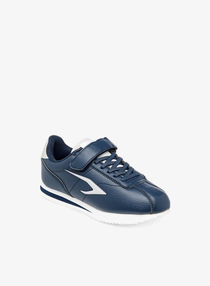 Dash Panelled Sneakers with Hook and Loop Closure - Image 3