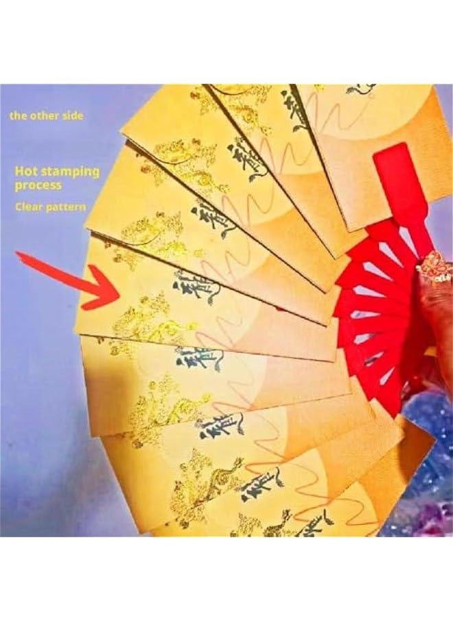 Generic 1 Pcs Chinese New Year Red Envelope, 2025 Year of The Snake Fan Shape Lucky Money Envelopes Red Packets Hongbao Cash Envelopes for Lunar Spring Festival Wedding Birthday Party  - Image 3