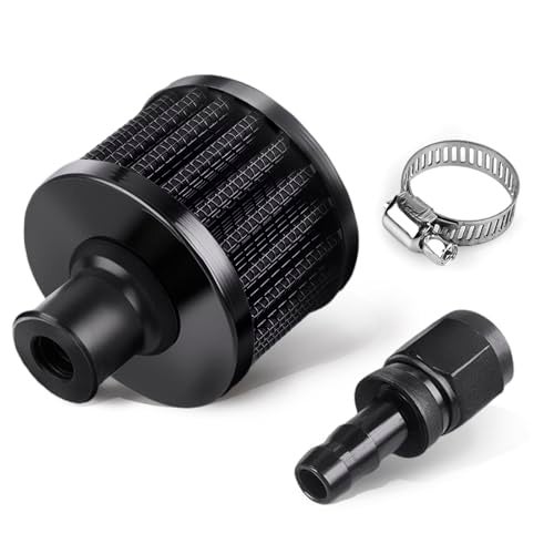 CNRAQR 9mm Fuel Cell BreatherVent Air Filter 6AN Female Fitting Kit - Image 1