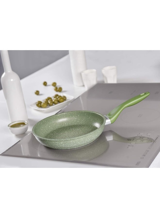 Risoli Dr Green Induction Frypan Eco-Friendly Non-Stick Frying Pan with Soft-Touch Handle, (24 CM) - Image 2