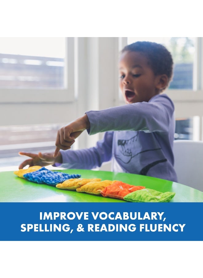 ليرننج ريسورسز موارد التعلم - أكياس الفاصولياء - لعبة فونيكس نشطة للأطفال، 25 كيس فاصولياء مزدوج الوجهين مع 50 كلمة بصرية، لعبة تعليمية عن طريق اللمس للمفردات وطلاقة القراءة والمهارات الحركية، للأعمار من 3 سنوات فما فوق - Image 2