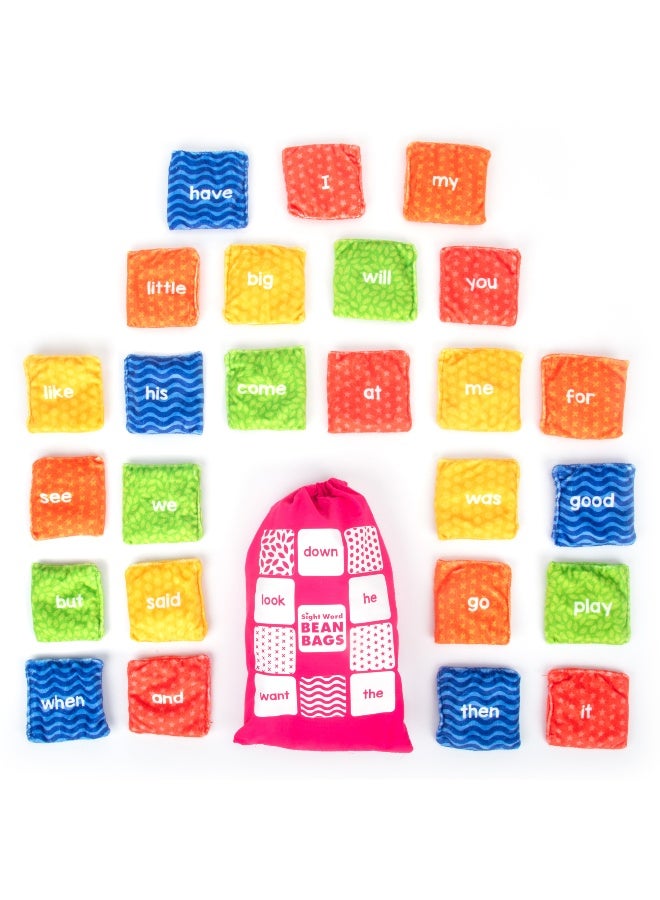 ليرننج ريسورسز موارد التعلم - أكياس الفاصولياء - لعبة فونيكس نشطة للأطفال، 25 كيس فاصولياء مزدوج الوجهين مع 50 كلمة بصرية، لعبة تعليمية عن طريق اللمس للمفردات وطلاقة القراءة والمهارات الحركية، للأعمار من 3 سنوات فما فوق - Image 1