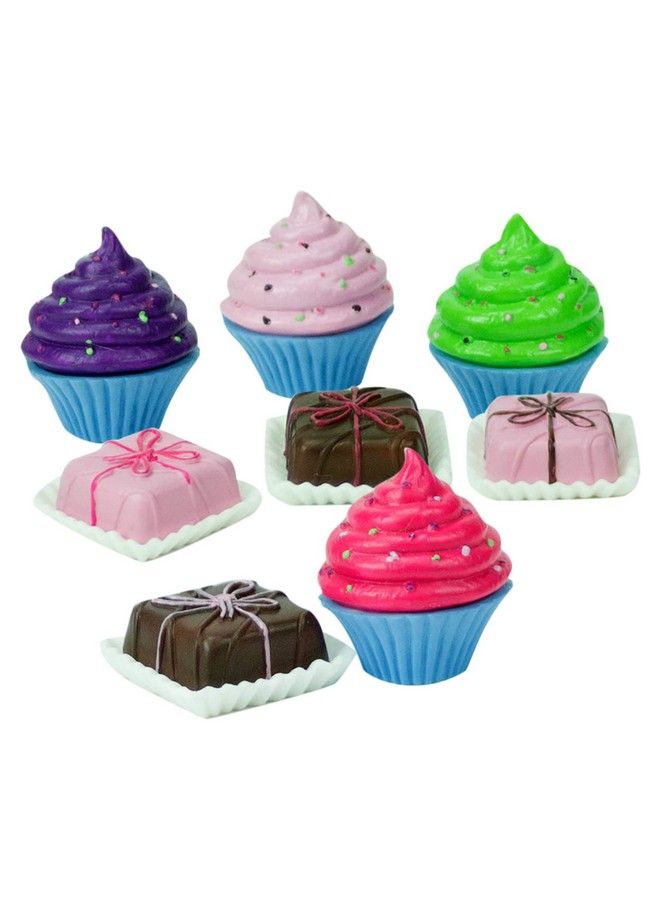 Sophia's Dollsized Sprinkled Cupcakes & Petit Fours Dessert Set With 8 Pretend Treats Plus Napkins For 18" Dolls, Multicolor - Image 4