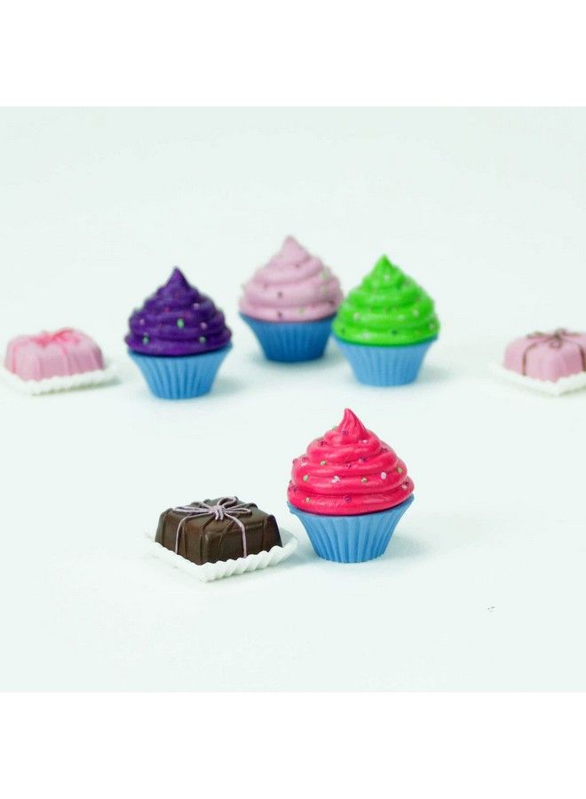 Sophia's Dollsized Sprinkled Cupcakes & Petit Fours Dessert Set With 8 Pretend Treats Plus Napkins For 18" Dolls, Multicolor - Image 3