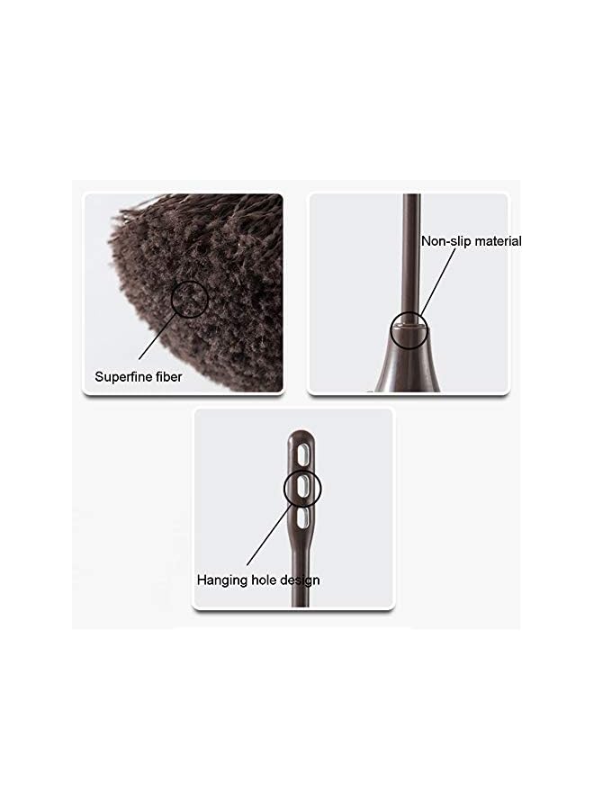 promass Microfiber Delicate Duster with Comfortable Non Slip Handle Mini Dusting Wand Washable Mini Brush with Good Hand Grips for Kitchen Laptop Keyboard Corner Dust Removal (Coffee) - Image 3