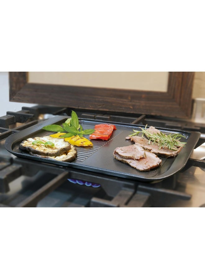 RISOLI' EXPLORA 00114B/26TP0 Dual Grill 30 x 22.5 cm for Multiple Cooking Cast Aluminium - Image 2
