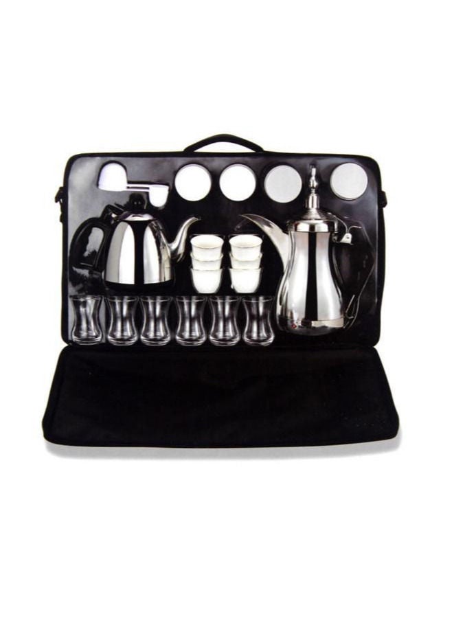 ماكينة صنع الشاي والقهوة العربية 1 لتر 1600 وات GA-C9845 أسود/ فضي - Image 1