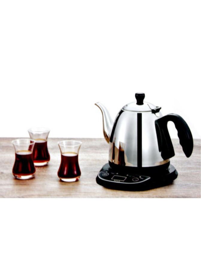 ماكينة صنع الشاي والقهوة العربية 1 لتر 1600 وات GA-C9845 أسود/ فضي - Image 2