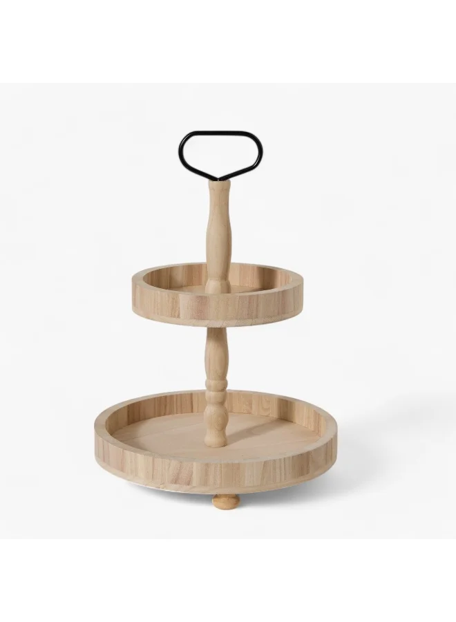 Home Box Paulownia Wooden Handle Plate
