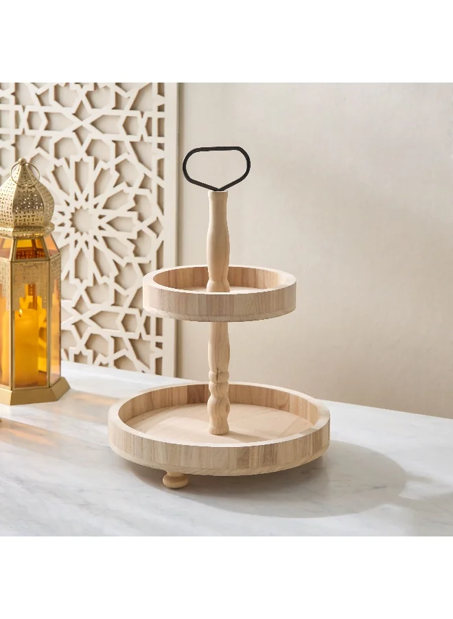 Home Box Paulownia Wooden Handle Plate