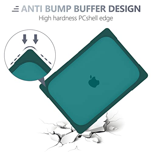 Batianda for New MacBook Air 13.6 inch Case 2025 M4 2024 2022 Release Model A3240 A2681(M2) A3113(M3), Heavy Duty Shockproof Protective Hard Shell with Fold Kickstand & Keyboard Cover, Teal - Image 3