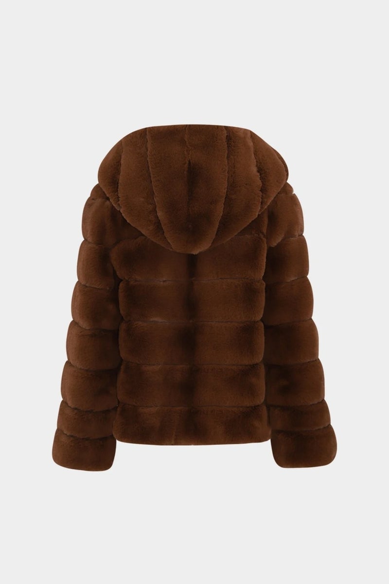 Açelya Okcu Azalea Okcu Azalea Okcu Hooded Women's Rex Fur Coat  - Image 2