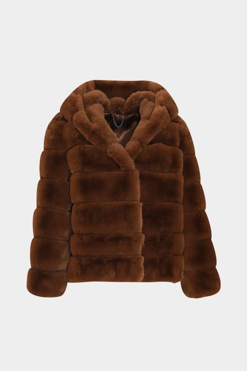 Açelya Okcu Azalea Okcu Azalea Okcu Hooded Women's Rex Fur Coat  - Image 1