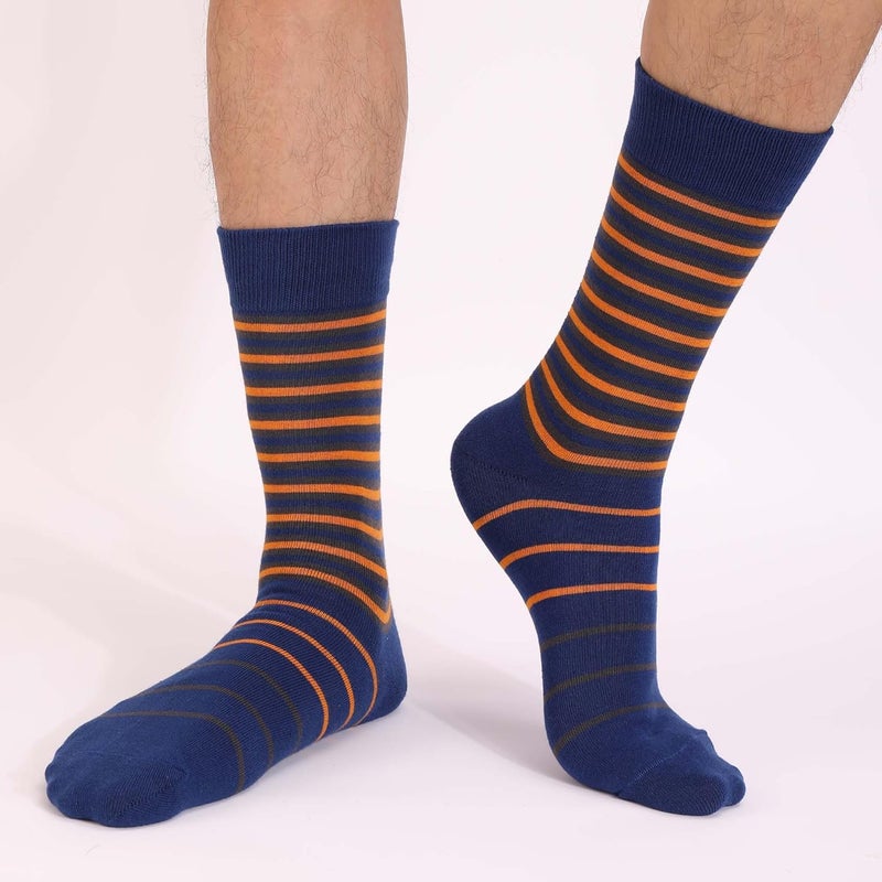 TOEJYJ Mens Fun Dress Socks, Pattern Funny Casual Socks Pack, Colorful Striped Cotton Novelty Socks Size 10-13 - Image 4