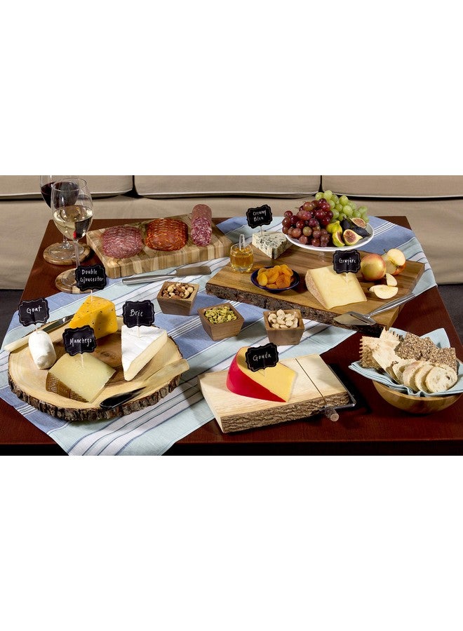 ليبر أنترناشونال مجموعة قواعد أكواب وعلبة مستديرة من خشب السنط المحبب مكونة من 7 قطع - Image 5