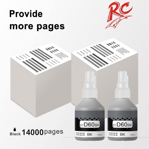 RC PRINT Ink Compatible for Brother DCP T220 T420 T520 T820 T920 T310 T510 T710 Printers, Pack of 2 Black 108ml Each - Image 3
