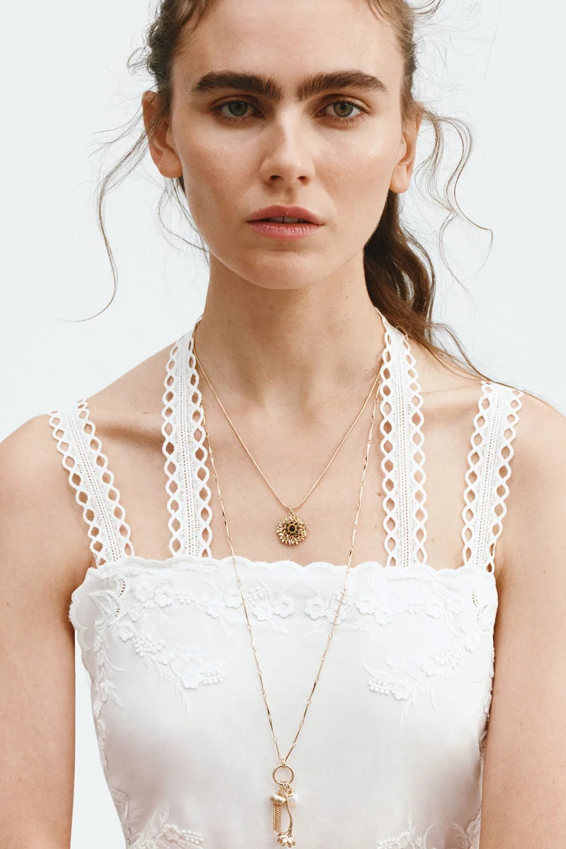 H&M Lace-detail strappy dress