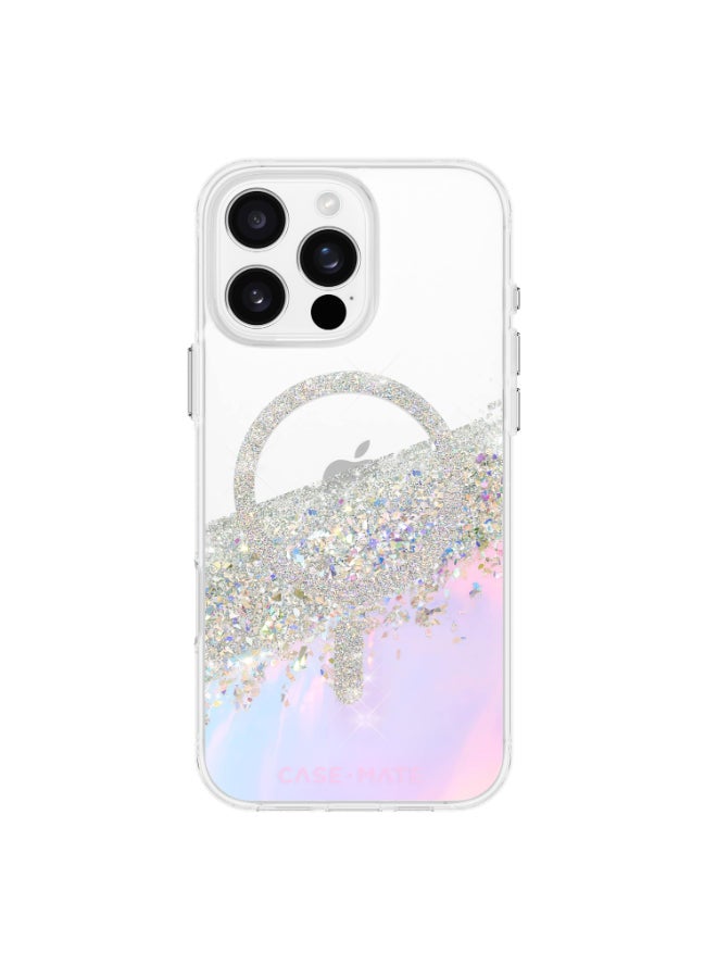 CASE-MATE Karat Case w/ Magsafe for Apple iPhone 16 Pro Max 6.9" 2024| 12-Ft Drop Protection w/ Anti-Scratch Anti Yellowing Coating, Raised Edges, Fashion Case, Wireless Charging - White Silver - Image 1