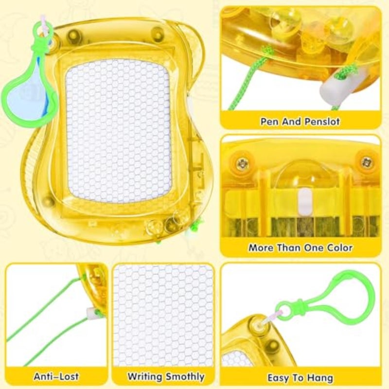 Mini Magnetic Drawing Boards With Pen Party Favours For 10 Pcs Erasable Doodle Writing and Sketch Pad For Boys and Girls Toys For Classroom Prizes Birthday Goodie Bag Filler - Image 2
