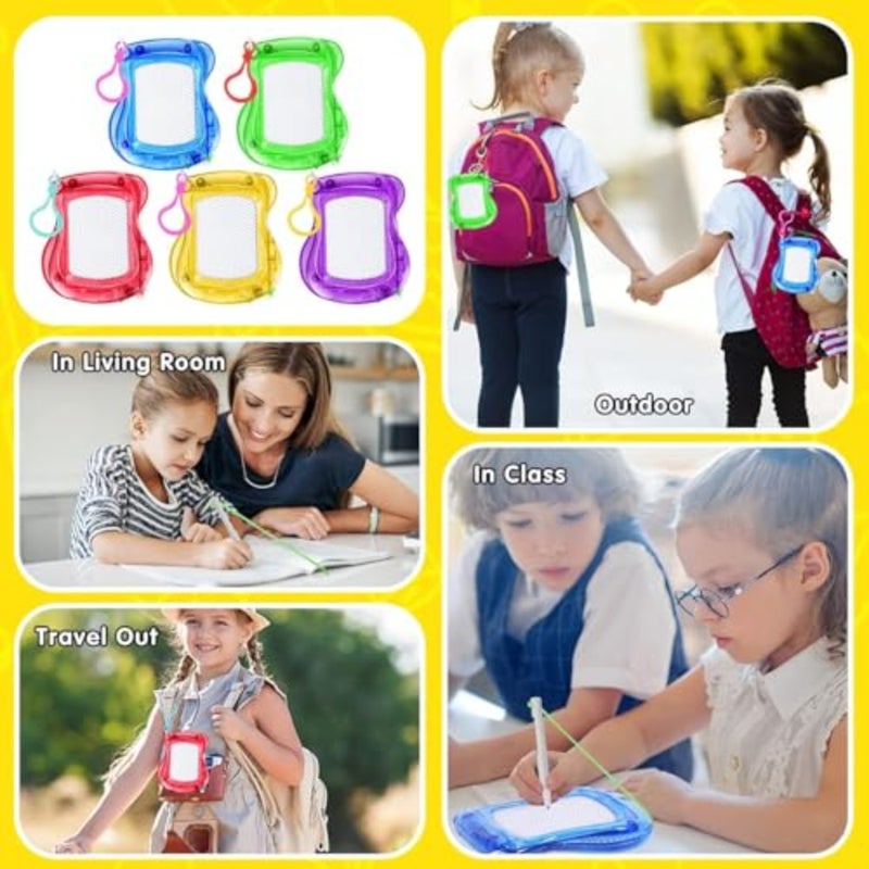 Mini Magnetic Drawing Boards With Pen Party Favours For 10 Pcs Erasable Doodle Writing and Sketch Pad For Boys and Girls Toys For Classroom Prizes Birthday Goodie Bag Filler - Image 3