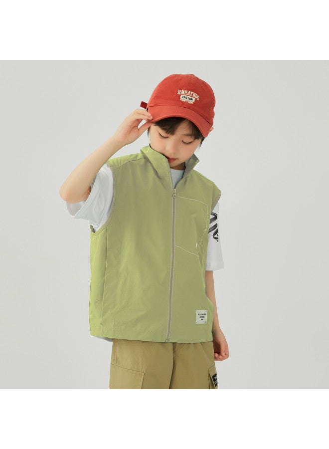 stylish And Trendy】kids' Outdoor Functional Vest, 2025 Spring/autumn Sleeveless Jacket For Boys - Image 2