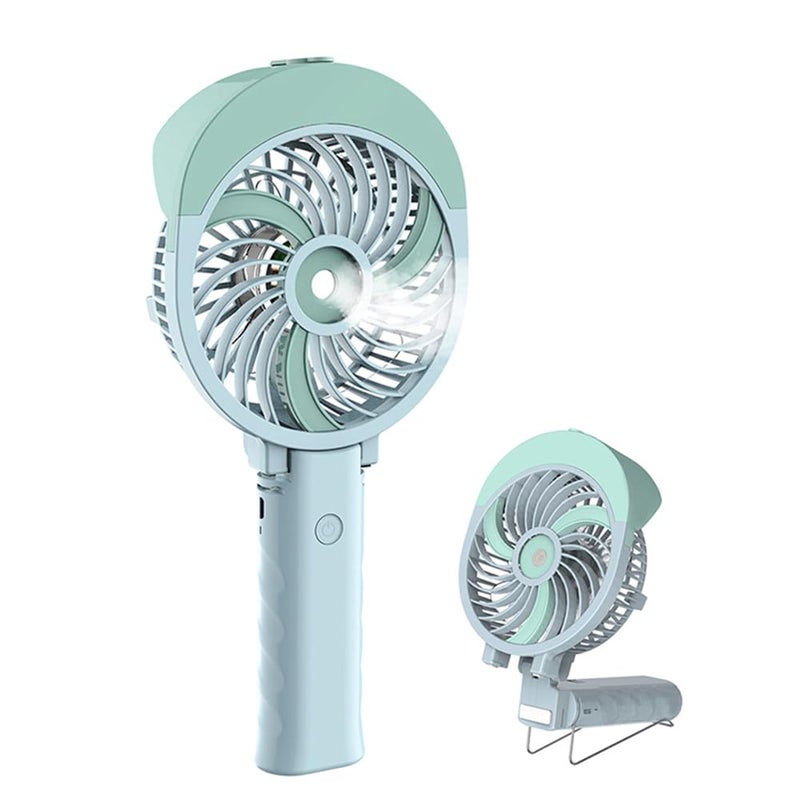 HandFan Personal Misting Fan 55ml Large Water Tank Poratable Handheld Rechargeable Mister Fan Battery Operated Mist Fan 180Foldable 3 Speeds for Travel Beach Camping Outdoors MakeupGreen - Image 2