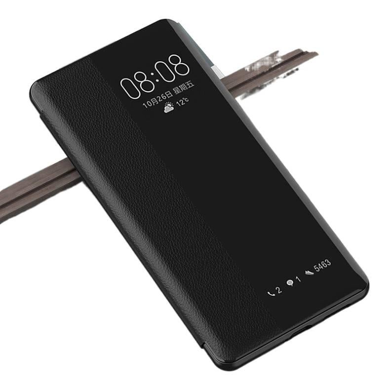 MS غطاء واقي بملمس جلد لـ iPhone 14 / 14 Plus / 14 Pro / 14 Pro Max مع حماية من السقوط وتغطية كاملة مع مقاوم للصدمات مع غطاء قابل للطي مع أسلوب تجاري باللون Graphite Black للعمل والم. - Image 1