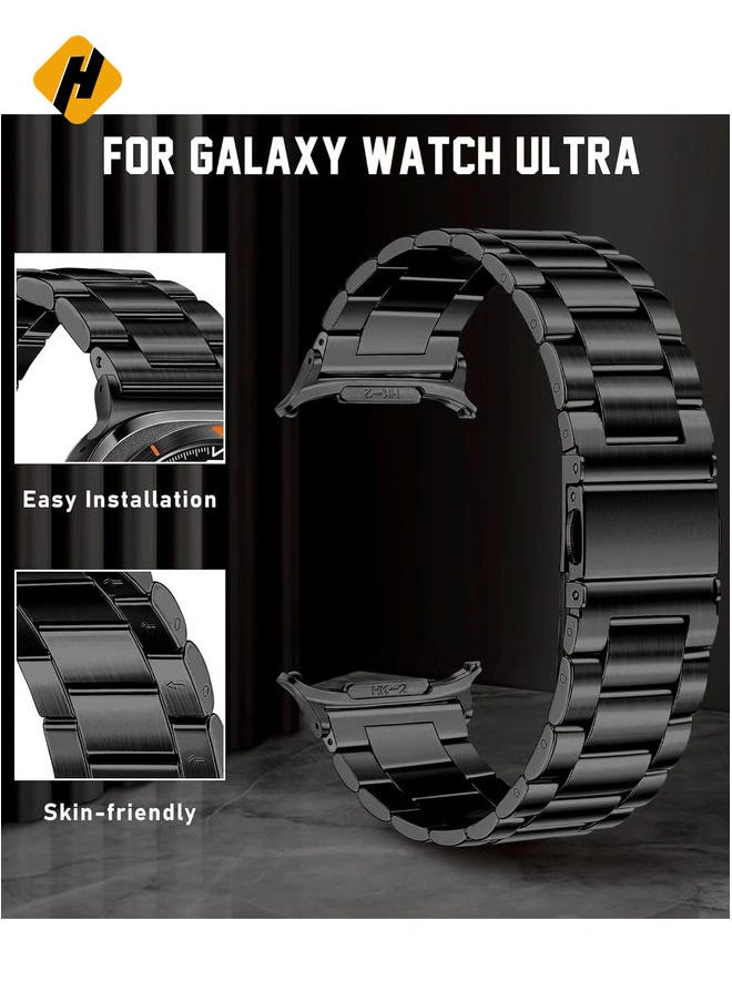 HuHa - Stainless Steel Metal Band for Galaxy Watch Ultra 47mm (2024) - Premium Strap for Men & Women (Not Compatible with Galaxy Watch 7/6/5/4 or Classic Models) - Image 1