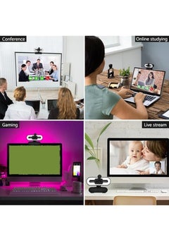 General 4K Webcam, 1080P 4K Full HD Webcam with Ring Fill Light Laptop Computer Live Video Streaming Webcam with Microphone Rotating Camera HD Streaming Webcam  - Image 5