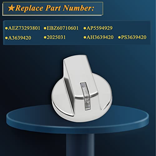 AUGSMIAR 5 Pack AEZ73293801 Gas Stove Knobs - Compatible with LG Stove/Range Knobs - Replace 2025031, AP5594929, AH3639420, EA3639420, PS3639420, EBZ60710601 - Image 3