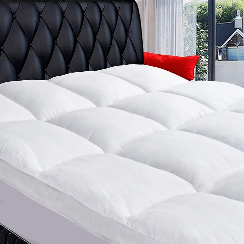 COONP Queen Mattress Topper, Extra Thick Pillowtop, Cooling and Plush Mattress Pad Cover Cotton Top Bed Topper Protector with 8-21 Inch Deep Pocket - Image 1